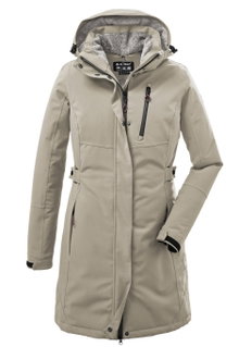 Killtec Wintermantel mit abzippbarer Kapuze (wasser- und winddicht, Parka) hell taupe Damen