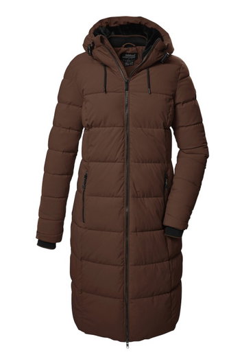 Killtec Wintermantel KOW 56 QLTD mit Kapuze (atmungsaktiv, winddicht, wasserabweisend) cappucino braun Damen