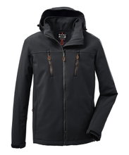 Killtec Softshelljacke mit abzippbarer Kapuze (Fleecefutter, wasserabweisend) 00200 schwarz Herren