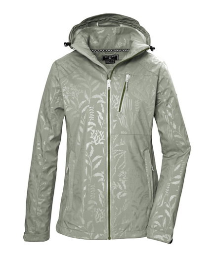 Killtec Softshelljacke KOS 122 (mit abzippbarer Kapuze, winddicht, wasserabweisend) salbei Damen