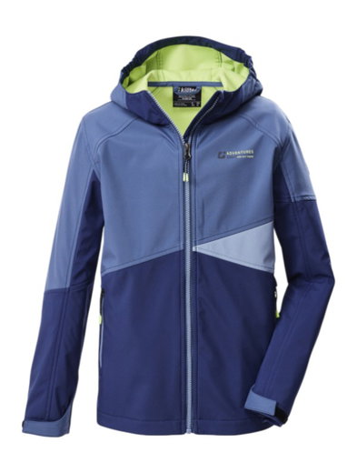 Killtec Softshell Jacket KOS 142 (with hood, windproof) dove blue boys