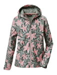 Killtec Softshelljacke KOS 154 (mit Kapuze, winddicht, wasserabweisend) naturgrün/pink Mädchen