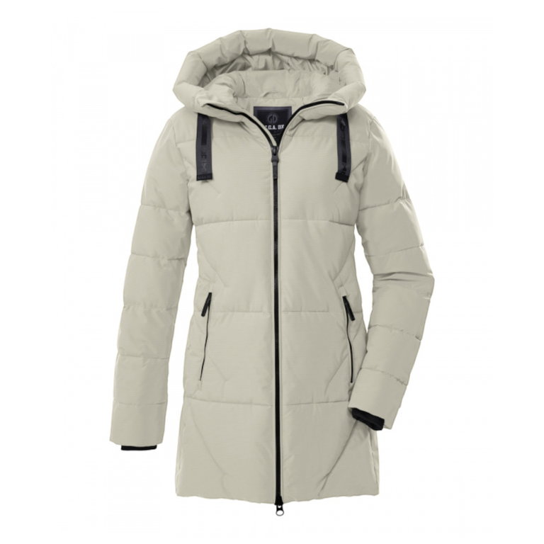 Killtec Winter Quilted Parka GW 30 with Hood (breathable, windproof) champagne Ladies