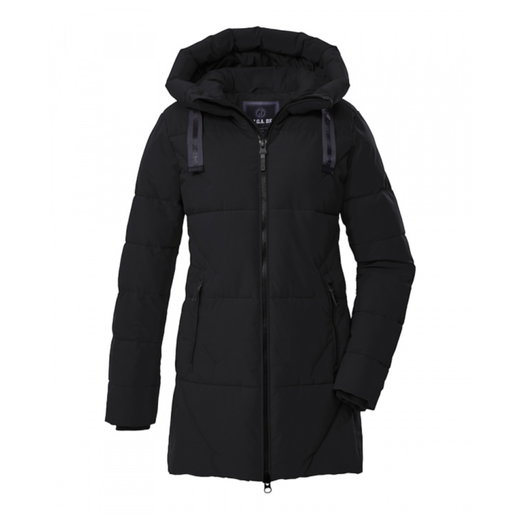 Killtec Winter-Steppparka GW 30 mit Kapuze (atmungsaktiv, winddicht) schwarz Damen