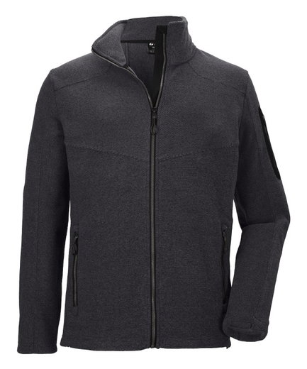 Killtec Strickfleecejacke Kow 28 mit Stehkragen (hoher Tragekomfort) dunkelgrau Herren