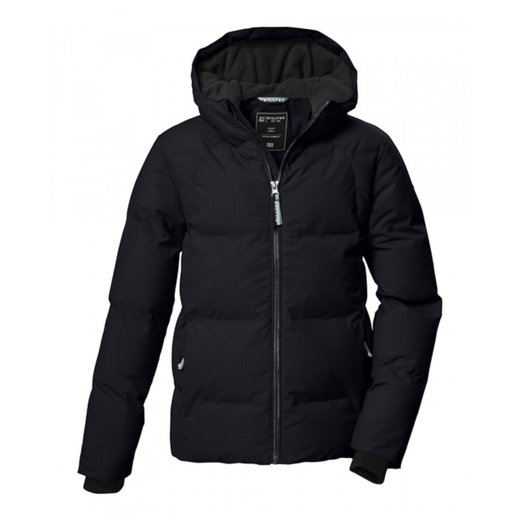 Killtec Winter Quilted Jacket KOW 357 in Down Look (with Hood, Windproof) Black Girls