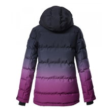 Killtec Winter-Steppjacke KSW 330 in Daunenoptik (Skijacke, Schneefang, winddicht) grau/himbeerepink Mädchen