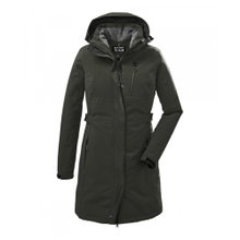 Killtec Wintermantel mit abzippbarer Kapuze (wasser- und winddicht, Parka) salbeigrün Damen