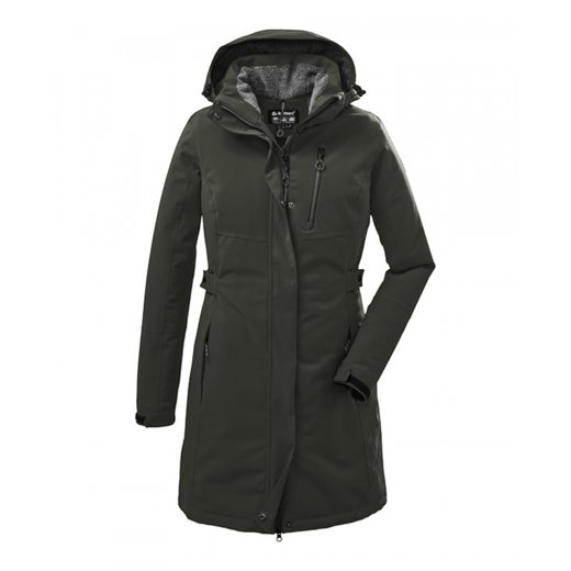 Killtec winter coat with detachable hood (waterproof and windproof, parka) sage green ladies