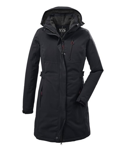 Killtec Wintermantel mit abzippbarer Kapuze (wasser- und winddicht, Parka) schwarz Damen