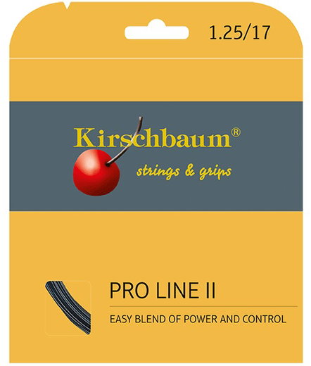 Besaitung mit Tennissaite Kirschbaum Pro Line No II (Haltbarkeit+Kontrolle) schwarz