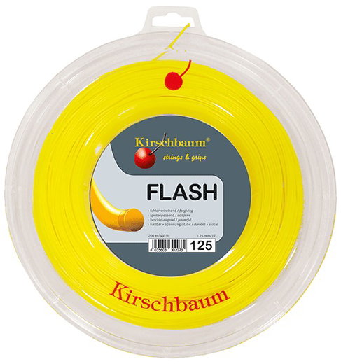 Kirschbaum Tennissaite Flash (Haltbarkeit+Power) gelb 200m Rolle