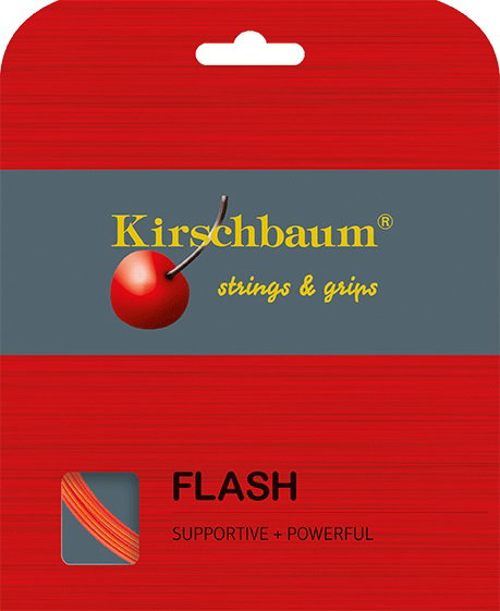 Kirschbaum Tennissaite Flash (Haltbarkeit+Power) orange 12m Set