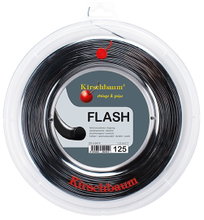Kirschbaum Tennissaite Flash (Haltbarkeit+Power) schwarz 200m Rolle