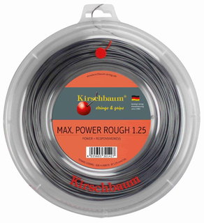 Kirschbaum Tennis String Max Power Rough (Durability+Spin) silver 200m roll