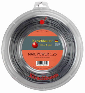 Kirschbaum Tennis String Max Power (Durability+Power) anthracite 200m roll