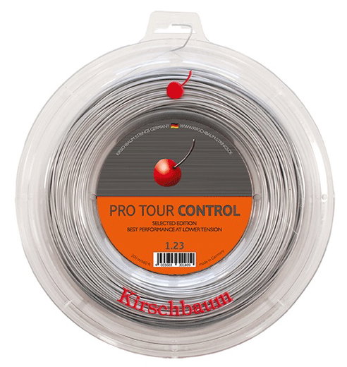 Kirschbaum Tennissaite Pro Tour Control (Haltbarkeit+Kontrolle) silber 200m Rolle