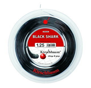 Kirschbaum Tennissaite Black Shark (Haltbarkeit+Spin) schwarz 200m Rolle