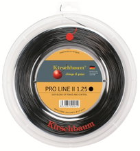 Kirschbaum Tennissaite Pro Line No II (Haltbarkeit+Kontrolle) schwarz 200m Rolle