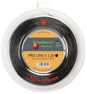 Kirschbaum Tennissaite Pro Line No II (Haltbarkeit+Kontrolle) schwarz 200m Rolle