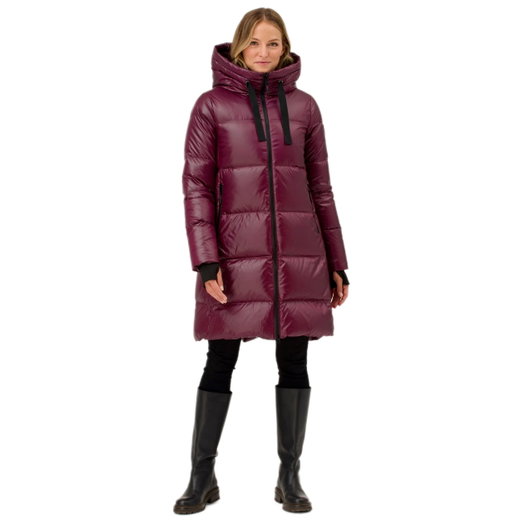 Krimson Klover Winter-Daunenmantel Compass Long Down (mit Kapuze, wärmeisolierung) burgund Damen