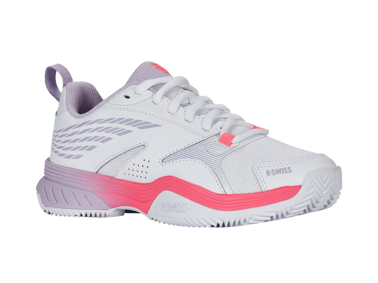 KSwiss Speedex HB Clay/Sand Court Tennis Shoes - white/orchid/pink for women