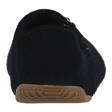 Living Kitzbühel Hausschuhe Pantoffel mit Lederkappe (70% Wolle) Schweizer Kreuz schwarz (Große 41-48)