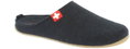 Living Kitzbühel Hausschuhe Filzpantoffel (Wolle) Schweizer Kreuz schwarz Damen