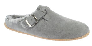 Living Kitzbühel Leather Slippers Premium with Lambswool Steel Grey House Shoes (Size 41-46)