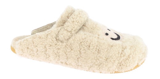 Living Kitzbühel Hausschuhe Clog Smile Premium (Lammfell, mit Fussbett) oat milk weiss Damen