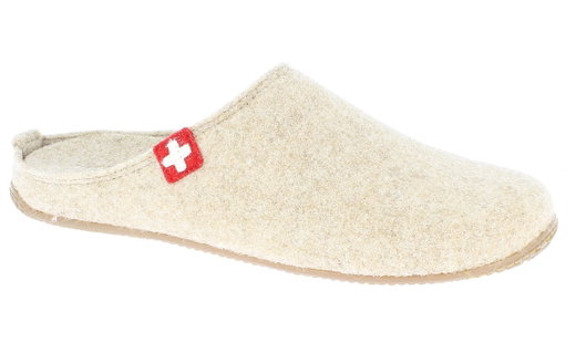 Living Kitzbühel Hausschuhe Filzpantoffel (70% Wolle) Schweizer Kreuz camelbraun