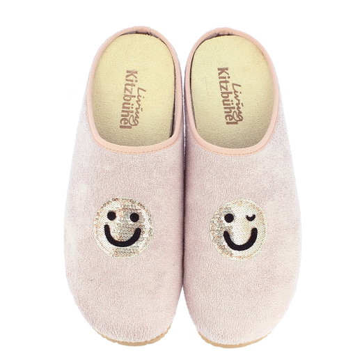 Living Kitzbühel Hausschuhe Pantoffel Frottee Smiley (Baumwolle) pink Damen