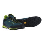 Lowa Wanderschuhe Delago Low GTX (Trekking, Veloursleder, wasserdicht) 2025 petrolblau/limonengrün Herren