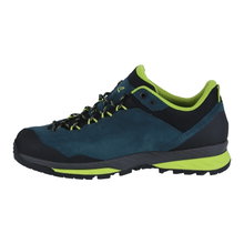 Lowa Wanderschuhe Delago Low GTX (Trekking, Veloursleder, wasserdicht) 2025 petrolblau/limonengrün Herren