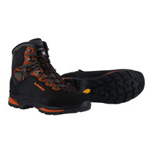 Lowa Wanderschuhe Camino Evo GTX (Trekking, Nubukleder, wasserdicht) schwarz/orange Herren
