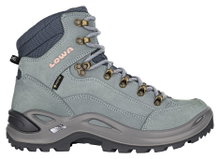 Lowa Wanderschuhe Renegade Mid GTX (All-Terrain, Nubukleder, wasserdicht) eisblau/lachs Damen