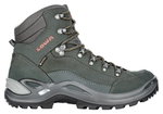 Lowa Wanderschuhe Renegade Mid GTX (All-Terrain, Nubukleder, wasserdicht) anthrazitgrau/mandarine Damen