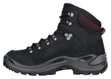 Lowa Wanderschuhe Renegade Mid GTX (All-Terrain, Nubukleder, wasserdicht) schwarz/bordeaux Damen