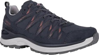 Lowa Wanderschuhe Innox Evo II GTX (All-Terrain, Textil/Mikrofaser, wassderdicht) navyblau/rotholz Damen