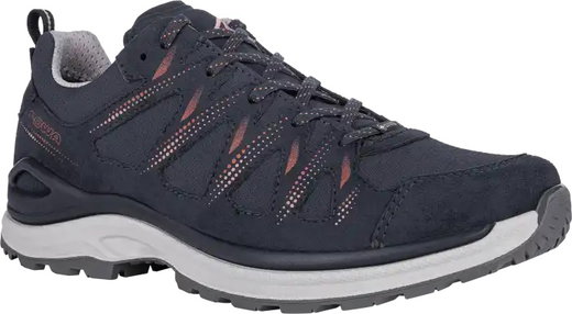 Lowa Wanderschuhe Innox Evo II GTX (All-Terrain, Textil/Mikrofaser, wassderdicht) navyblau/rotholz Damen