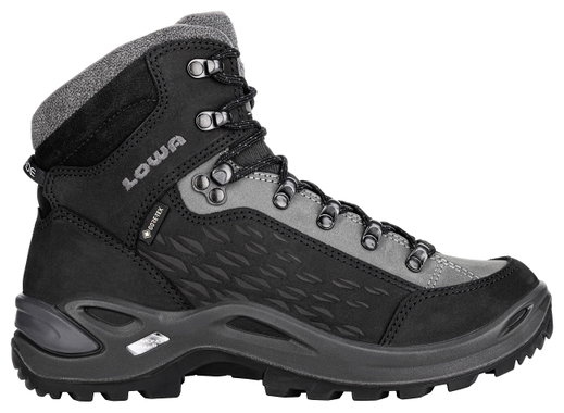 Lowa Wanderschuhe Renegade Warm Mid GTX (Winter-All-Terrain, wasserdicht) schwarz/grau Damen