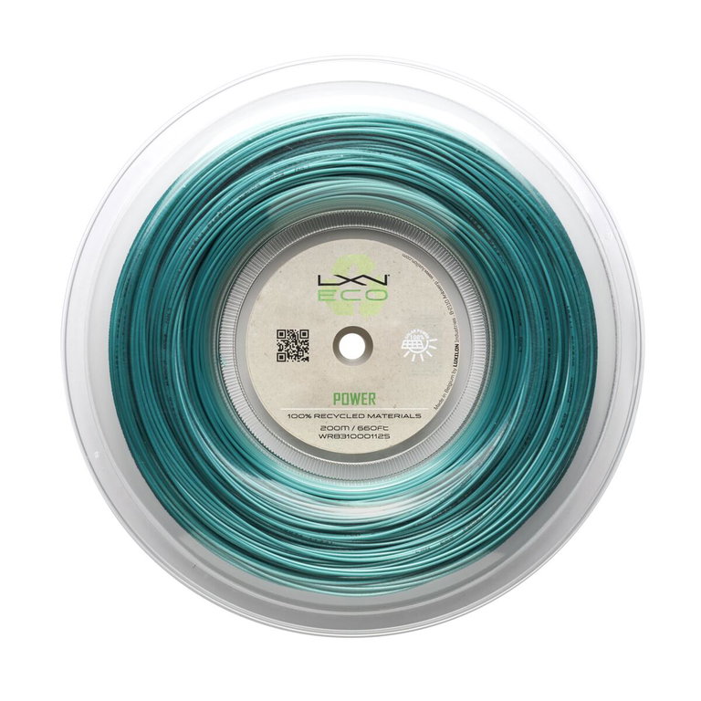 Luxilon Tennissaite Eco Power 1.25 (Haltbarkeit) blaugrün 200m Rolle