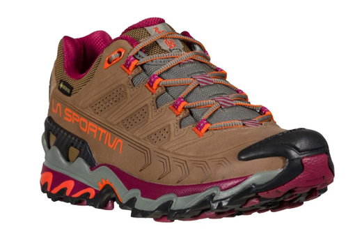 La Sportiva Trail-Wanderschuhe Ultra Raptor II Leather GTX (Nubukleder, wasserdicht) braun/plum Damen