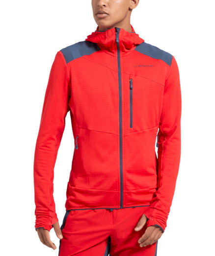 La Sportiva Fleece Jacket Aequilibrium Thermal Hoody (with hood, breathable) red men's