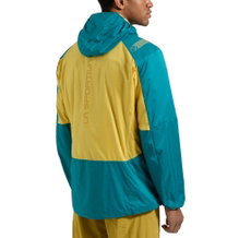 La Sportiva Kurtka wędrówkowa Across Lite (kurtka izolacyjna, wiatroszczelna, oddychająca) tealblue/żółty mężczyźni