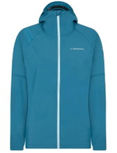La Sportiva Trail-Laufjacke Run (leicht, wasserabweisend, maximale Bewegungsfreiheit) blau Damen