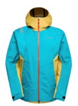 La Sportiva Softshelljacke Discover Shell (winddicht, wasserdicht) tropicblau/gelb Herren