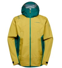 La Sportiva Softshelljacke Discover Shell (winddicht, wasserdicht) gelb/everglade Herren