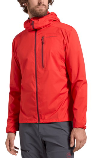 La Sportiva Kletterjacke Wall Breeze Stretch (Bergsteigen, winddicht, leicht) rot Herren
