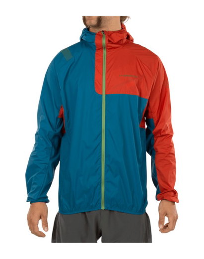 La Sportiva Trail Running Jacket Vento Windbreaker (lightweight, windproof, high breathability) space blue/red men's